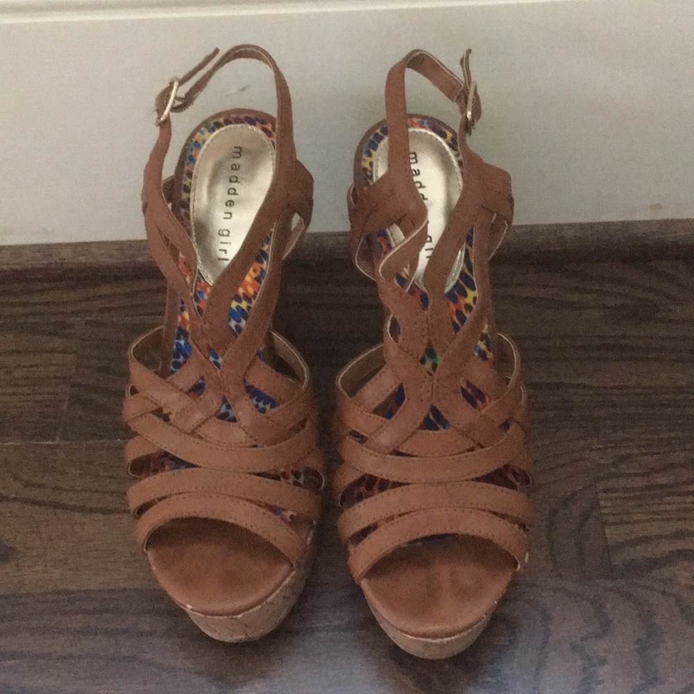 Light brown Madden Girl Wedges